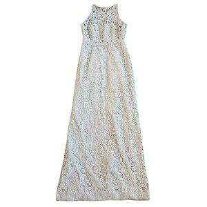 J. Crew Pamela All Lace Maxi Dress Gown High Waist Straight Fit Size 2 Women's